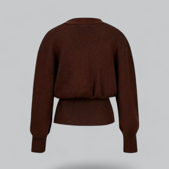 Chic V-Neck Single Breasted Women's Cardigan