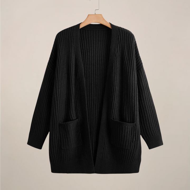 Plus Size Long Sleeve Oversized Open Cardigan – Casual Layering Essential