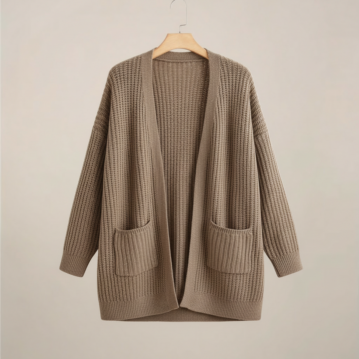 Plus Size Long Sleeve Oversized Open Cardigan – Casual Layering Essential