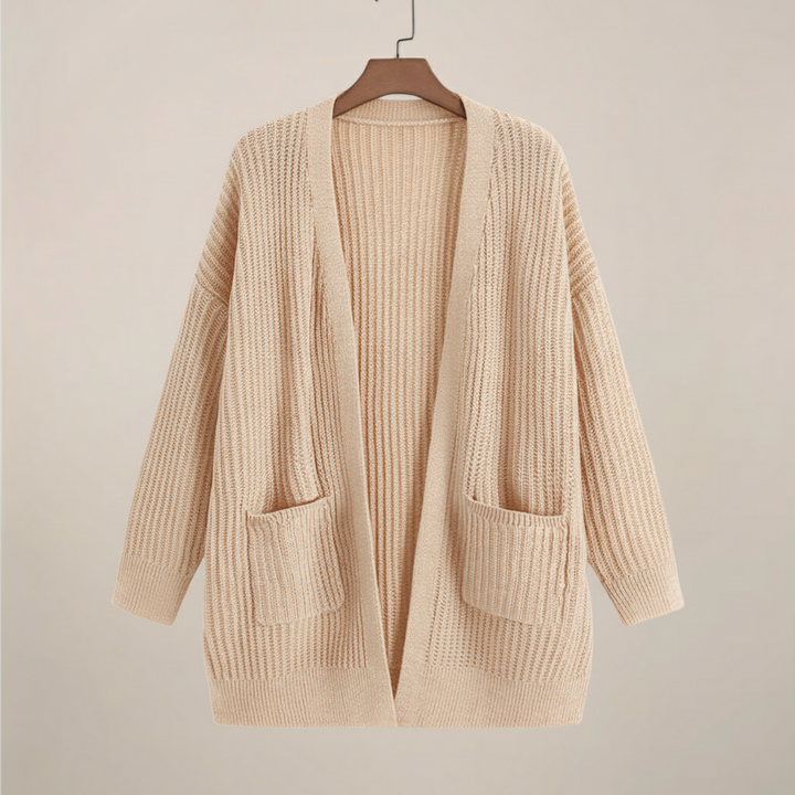 Plus Size Long Sleeve Oversized Open Cardigan – Casual Layering Essential