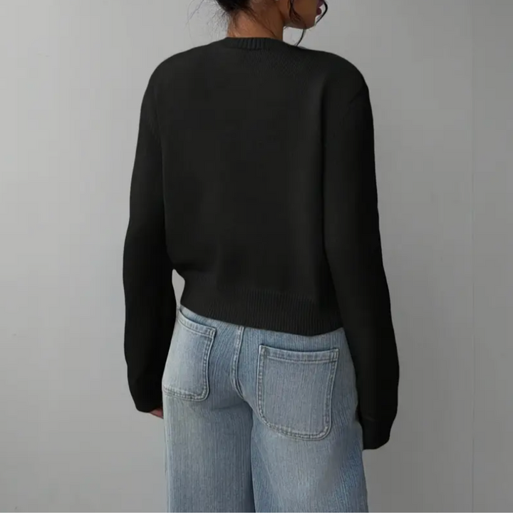 Women’s Cropped Button Cardigan – Soft Knit Layer for Everyday & Casual Wear
