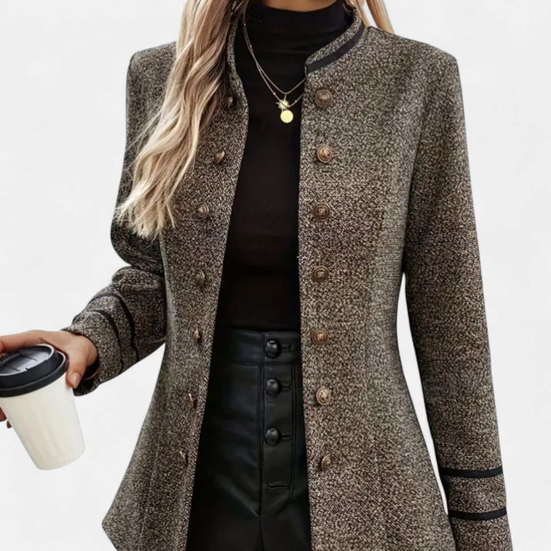Women’s Heritage-Inspired Casual Coat – Refined Autumn Winter Design